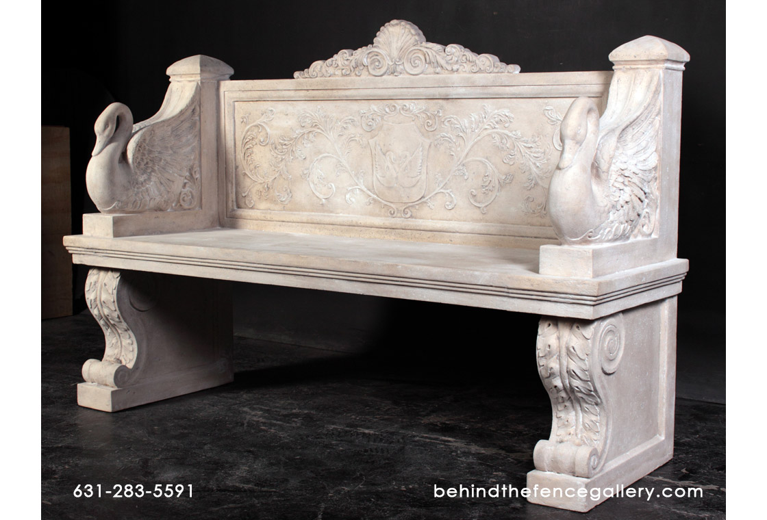 Vicenza Bench in Roman Stone finish - Click Image to Close