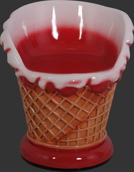 Fiberglass Strawberry Flavor Ice Cream Chair - Click Image to Close