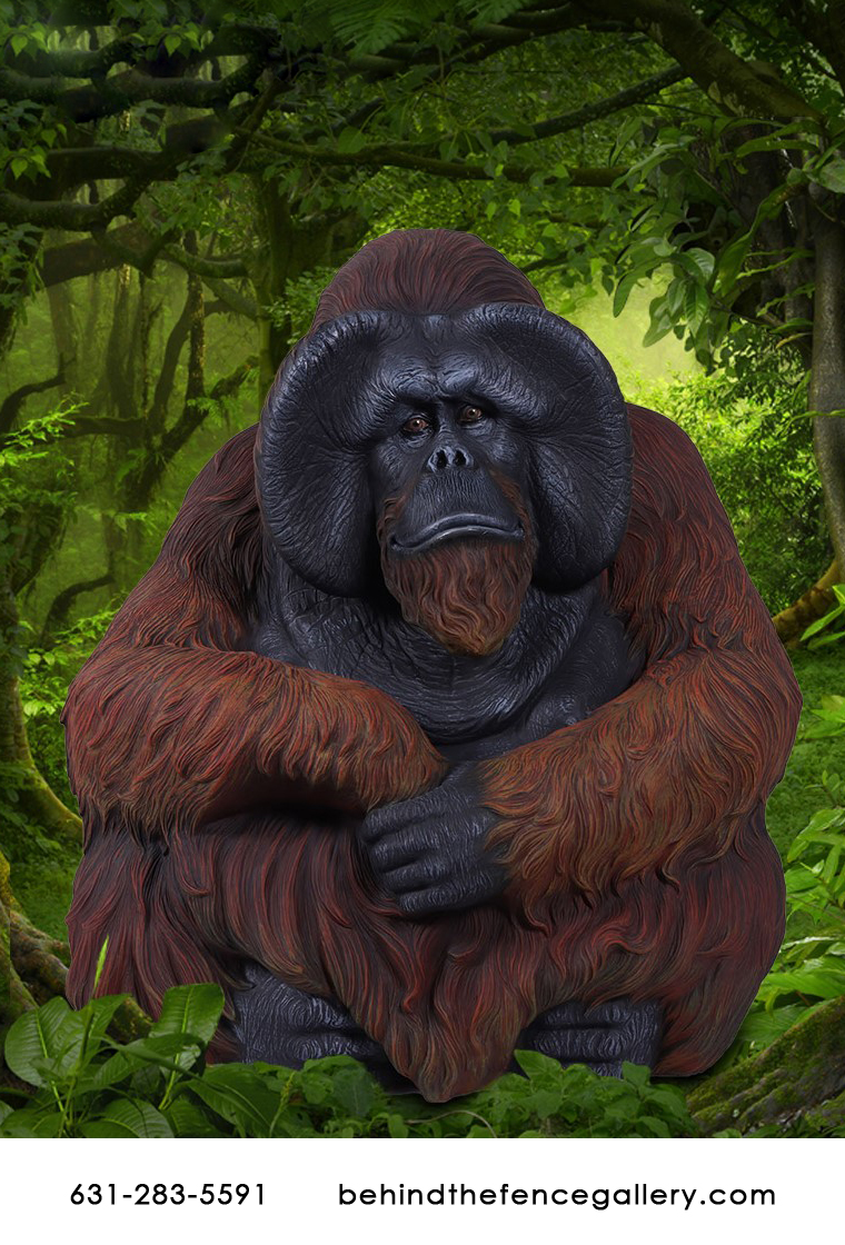 Sitting Orangutan Statue