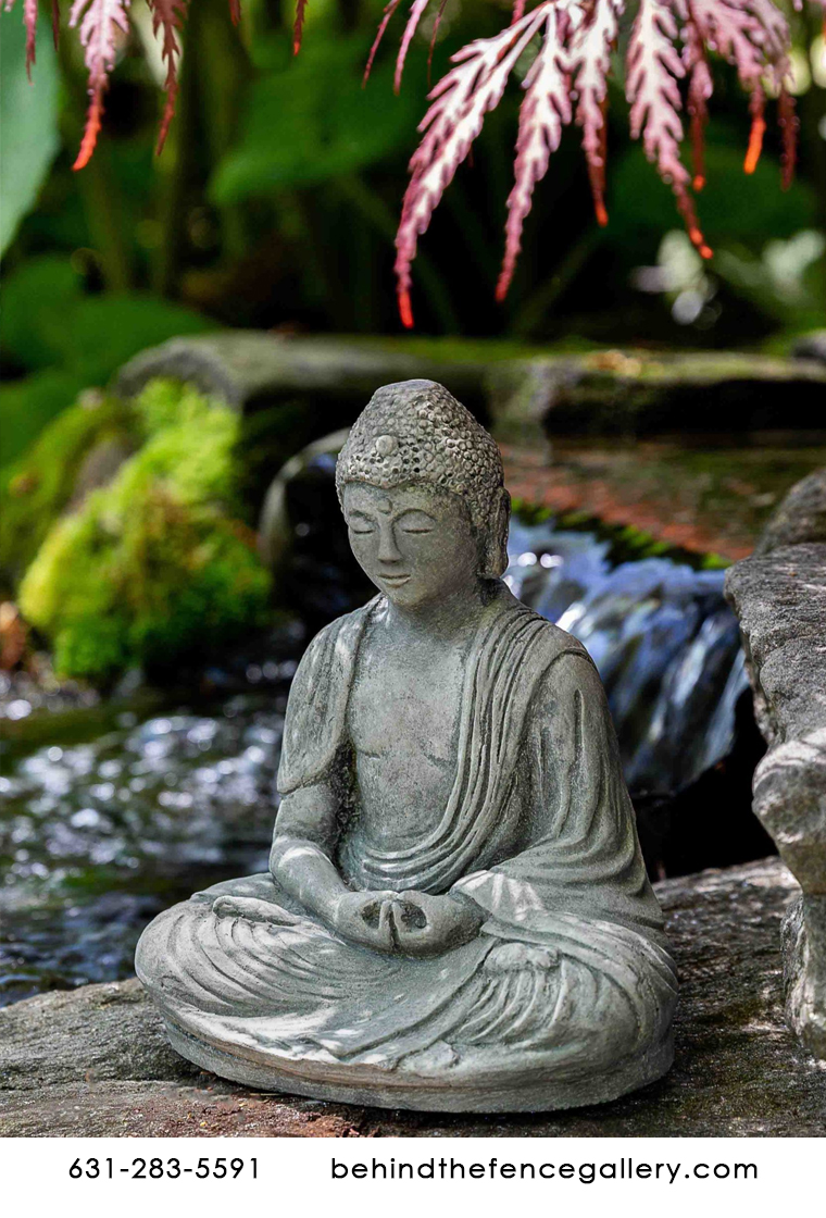 7 Inch Tabletop Stone Buddha Statue - Click Image to Close