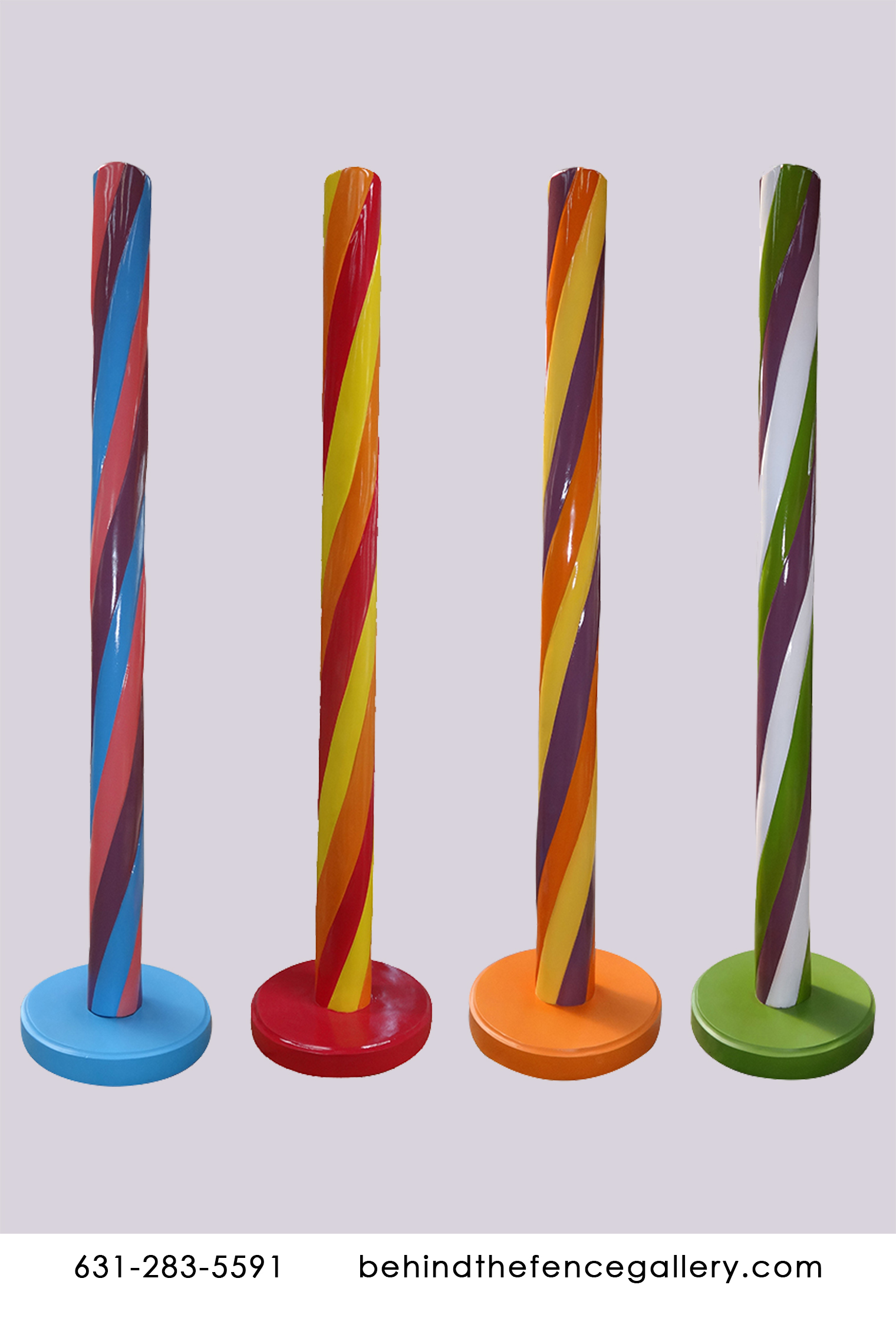 Rainbow Stripe Candy Sticks - Click Image to Close