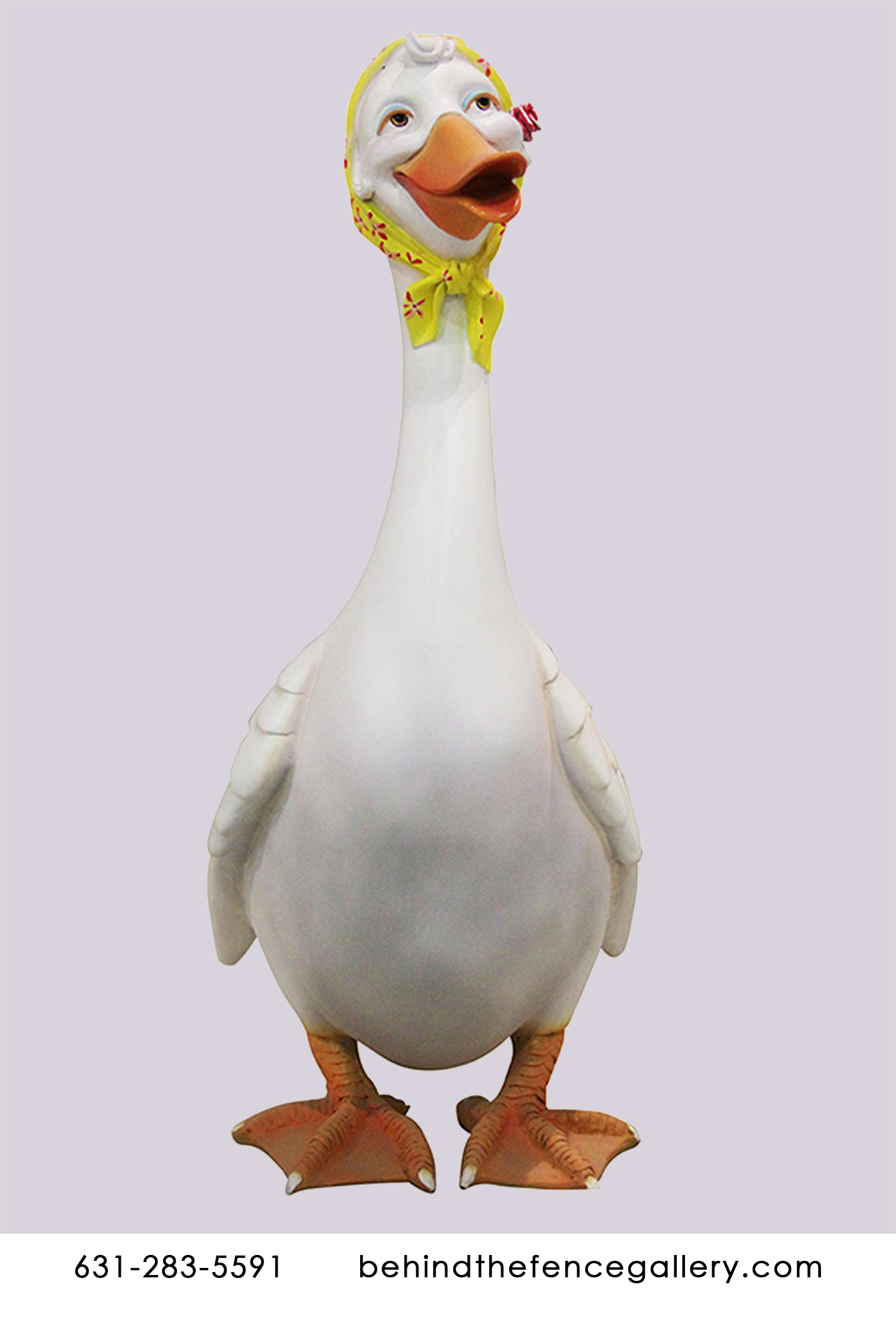 Mother Goose Wearing Scarf Statue - Click Image to Close