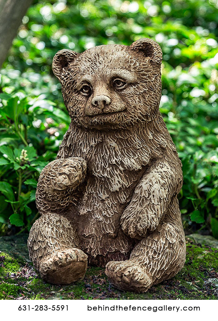 Stone Figurine Bear Frost Proof Garden Figure Decorative Stone Cast Bear Panda Rockery 