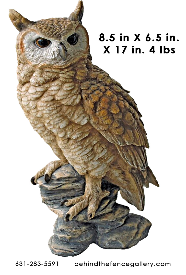 Perching Owl Statue