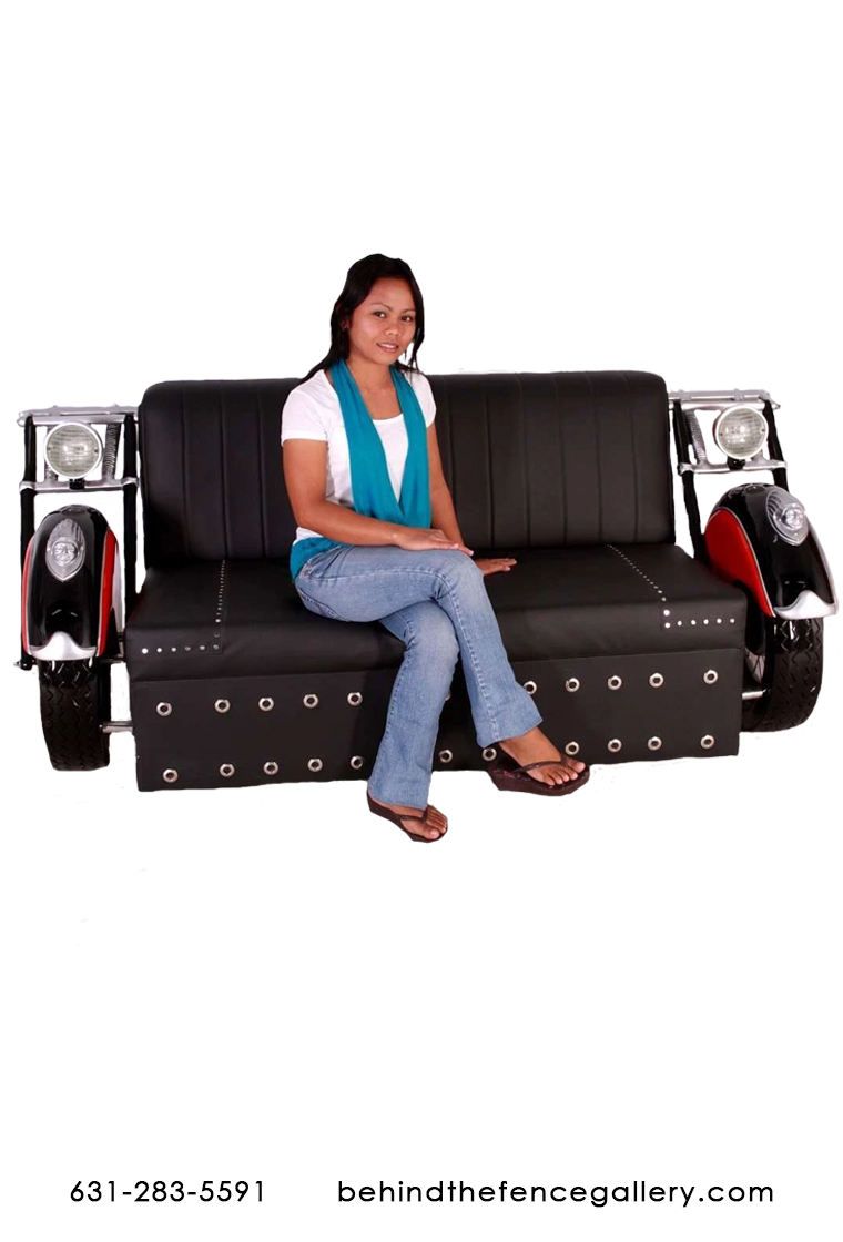 Indian Motorcycle Couch Loveseat Fiberglass Statue - Click Image to Close