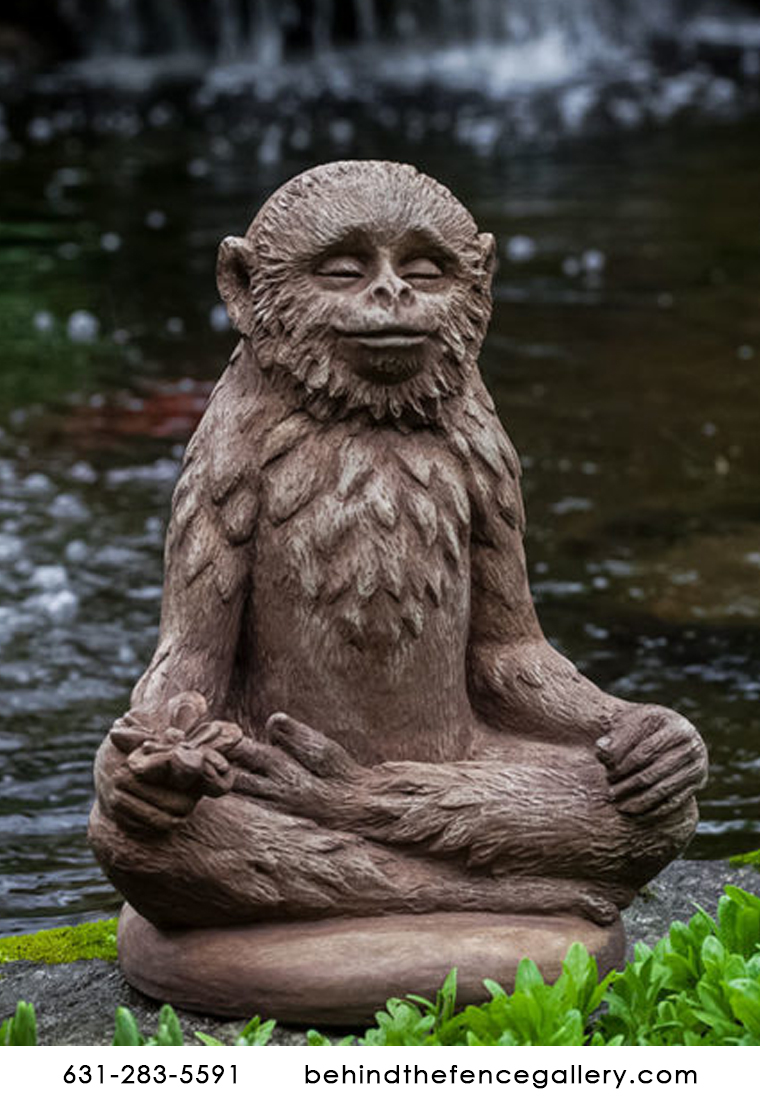 Doobie the Cast Stone Zen Monkey - Click Image to Close