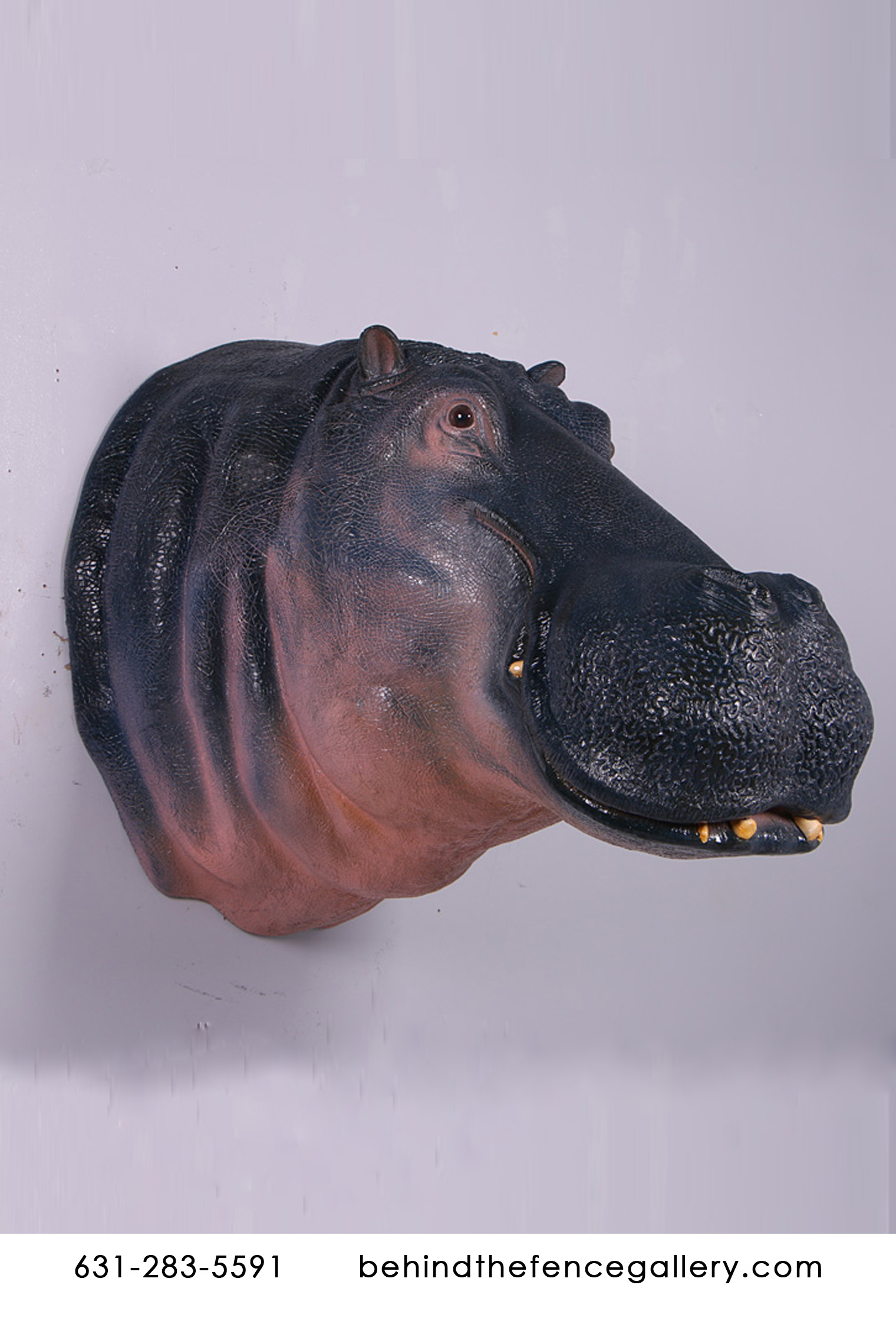 Hippo Wall Mount Statue - Click Image to Close