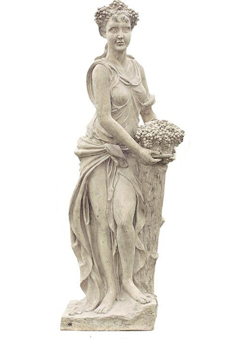 Four Seasons - Lady Autumn Statue with Base - Click Image to Close