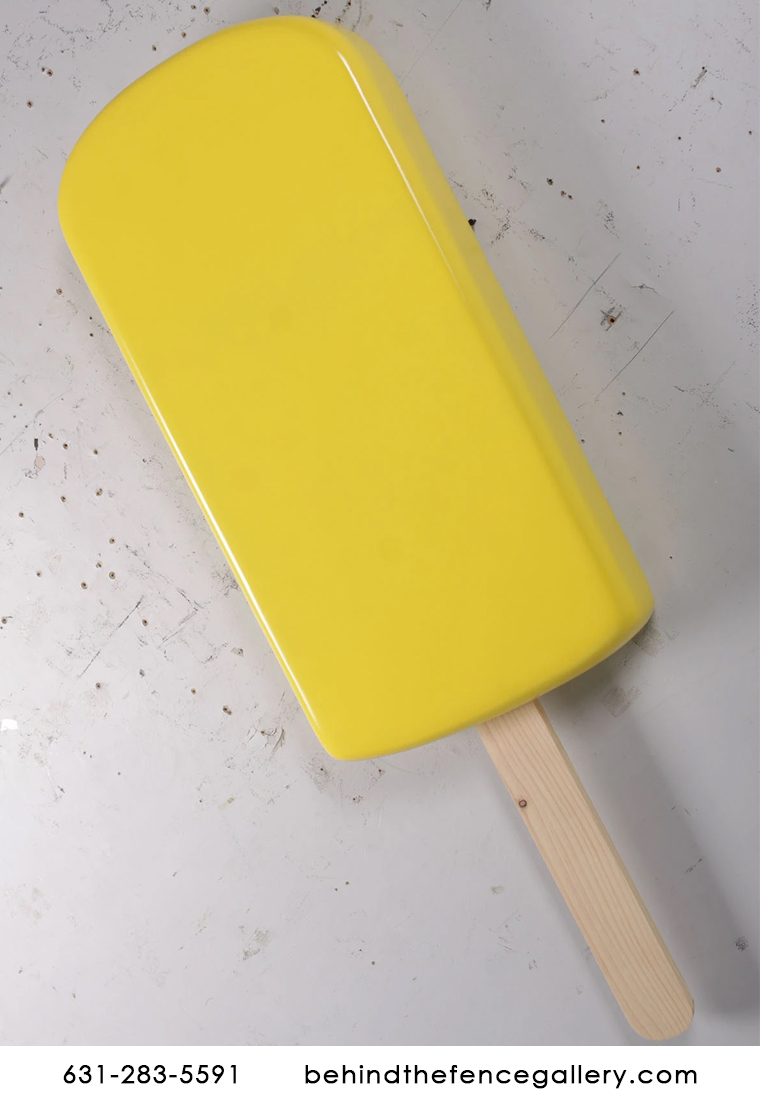 Giant Wall Hanging Lemon Ice Cream Popsicle Statue - Click Image to Close