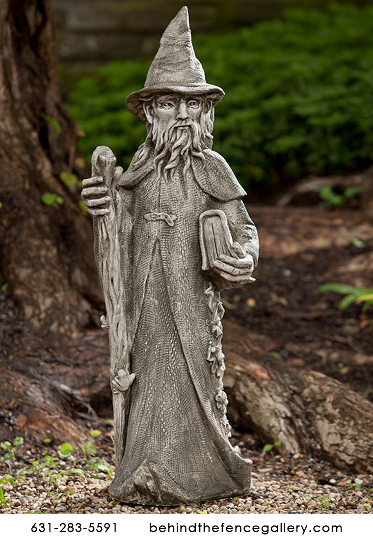 Magic Merlin Headmaster Cast Stone Sculpture - Click Image to Close