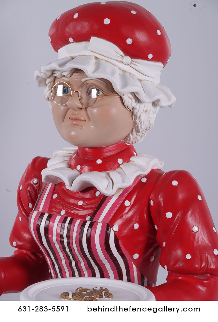 Mrs. Claus Life Size Christmas Statue