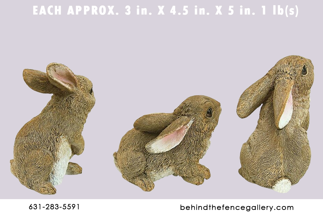 Small Brown Rabbit Statues