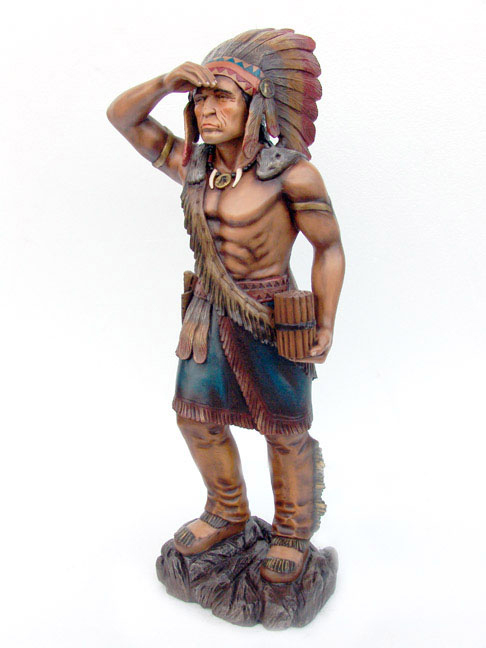 4 ft. Tall Tobacco Store Indian Display Statue - Click Image to Close