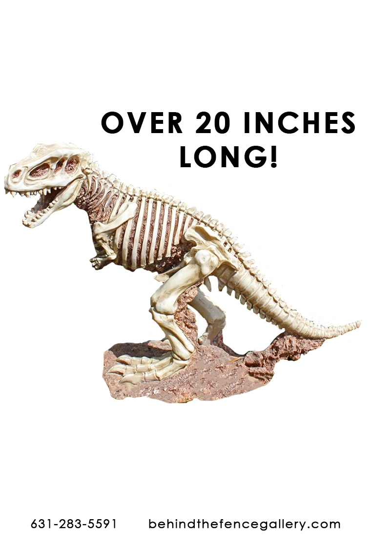 Tabletop Skeleton Tyrannosaurus Fossil Statue - Click Image to Close