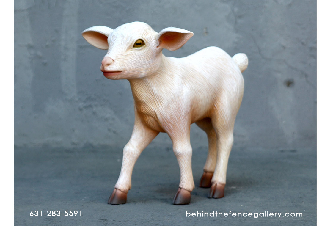 Goat Kid Statue - 14" Tall - Click Image to Close