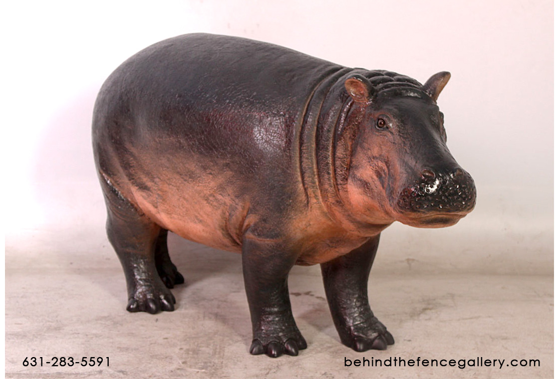 Baby Hippopotamus Statue - Click Image to Close