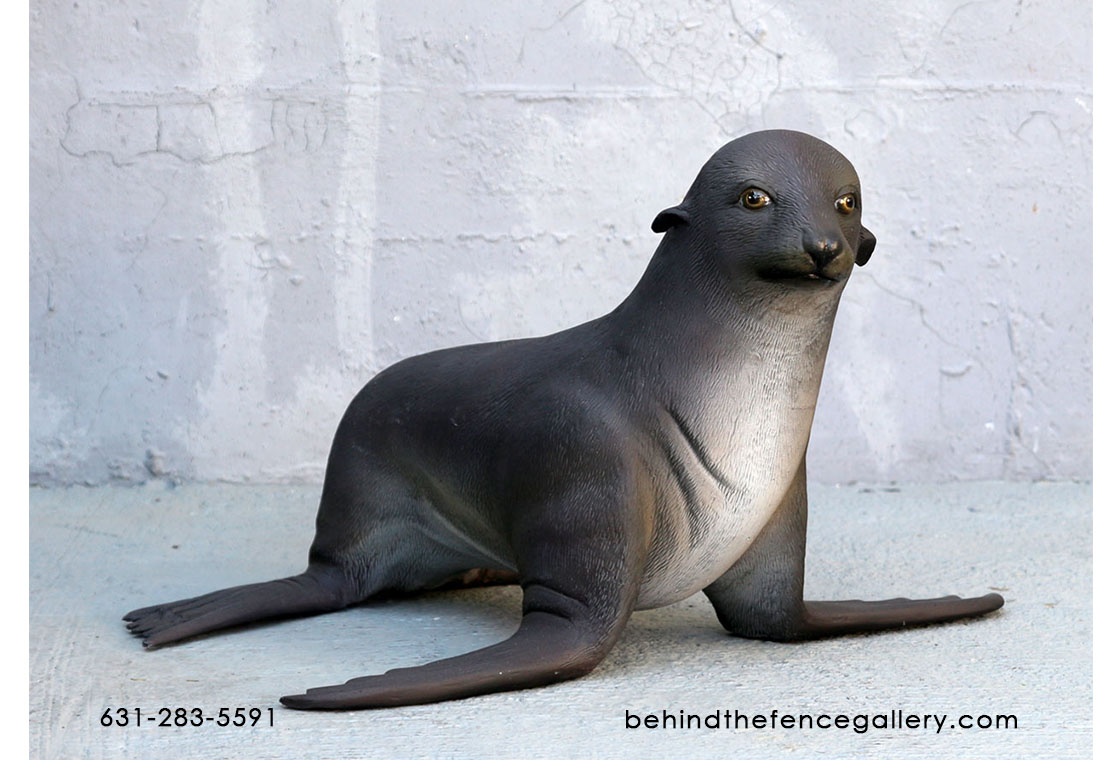 Baby Fur Seal Statue - Click Image to Close