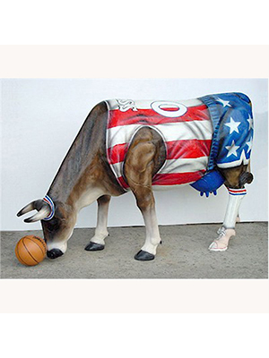 Basketball Cow (with or without Horns) - Click Image to Close