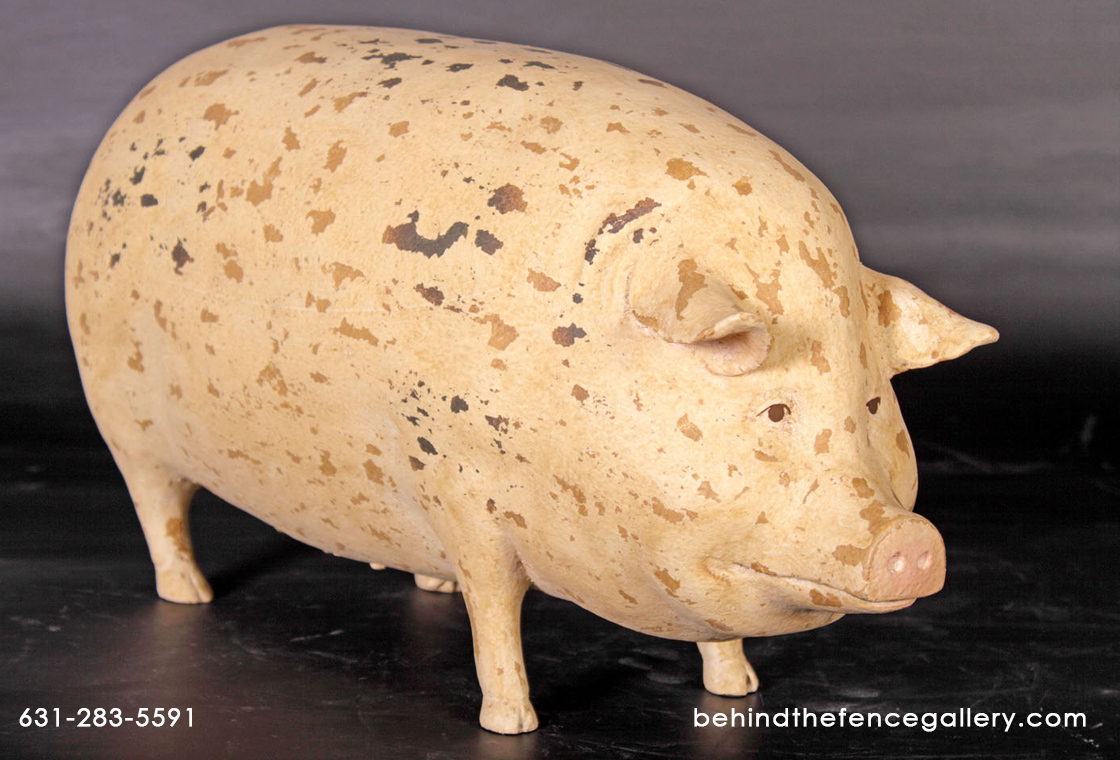 Big Spotted Gloucester Pig Statue - Click Image to Close