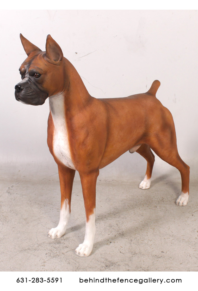 Boxer Dog Statue - Click Image to Close