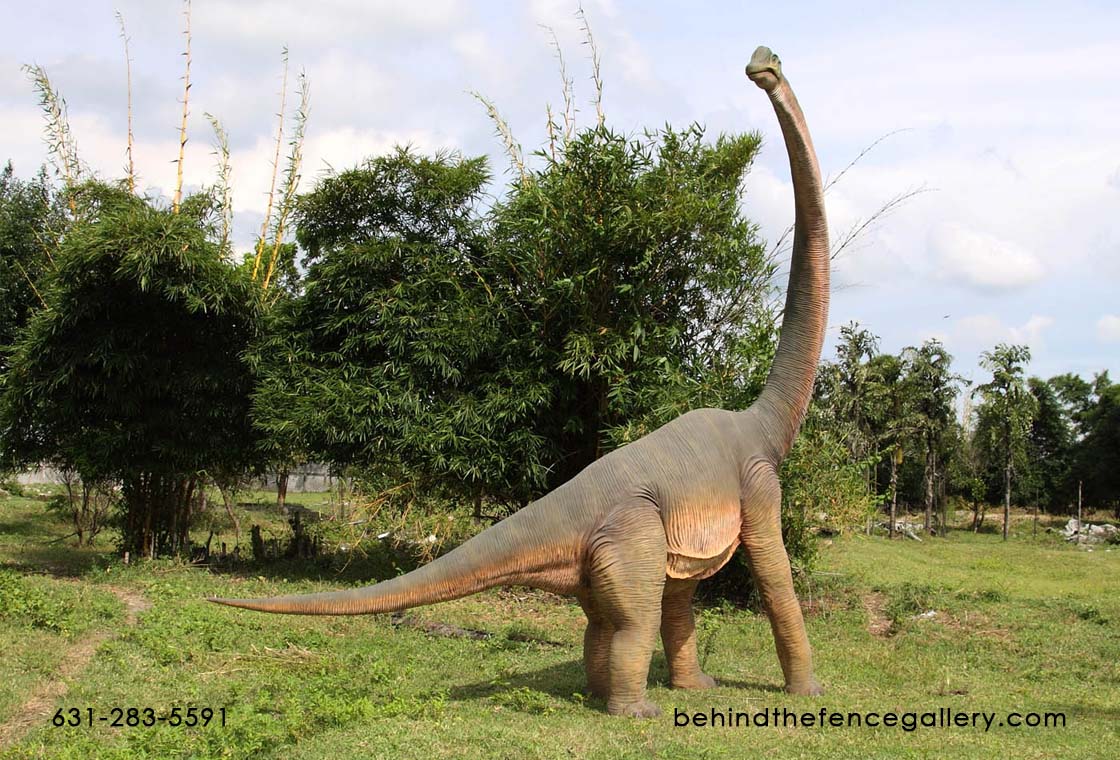 Brachiosaurus Statue with Head Turned