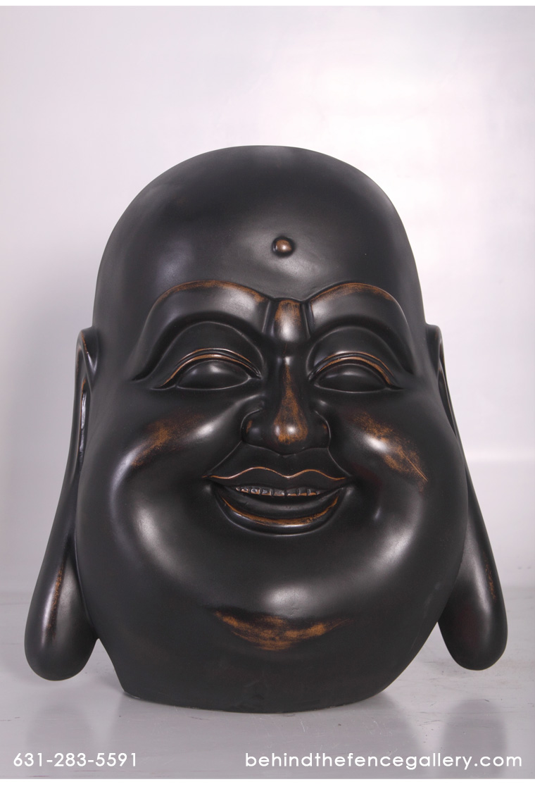 Jolly Buddha Head Statue - Click Image to Close