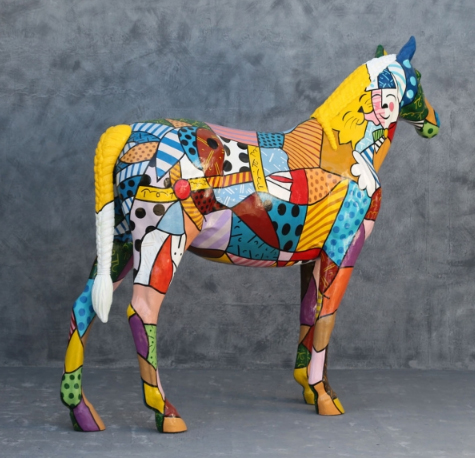 Life Size Fiberglass Pop Art Horse