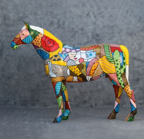 Life Size Fiberglass Pop Art Horse