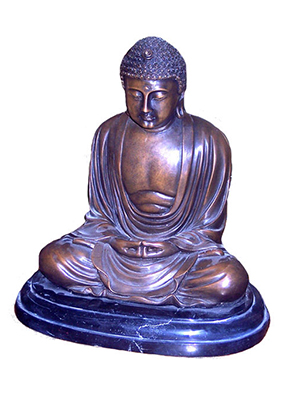 Bronze Buddha on the Marble Base - Click Image to Close