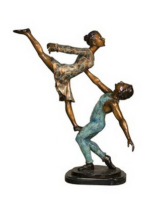 Bronze Ballerina Lady and Man