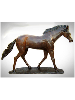 Bronze Walking Horse Statue - Click Image to Close