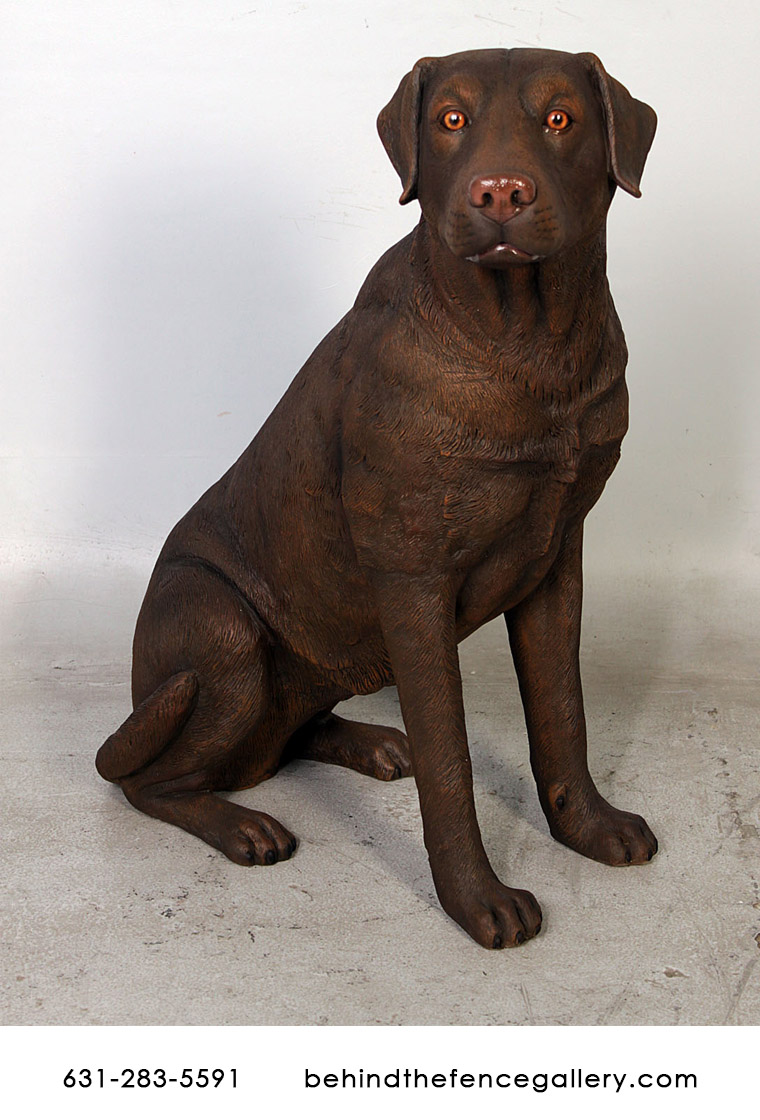 Sitting Labrador (Brown) Statue