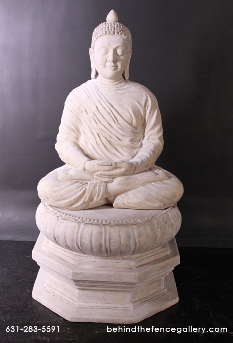 Divine Buddha on Lotus Leaf Statue
