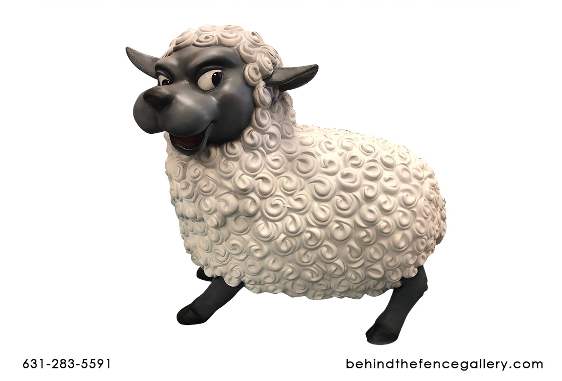 Cartoon Sheep (Annoyed) Statue