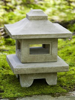 Cast Stone Atsumi Lantern - Click Image to Close