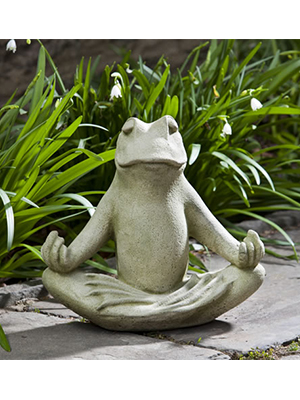 Cast Stone Large Zen Frog - Click Image to Close