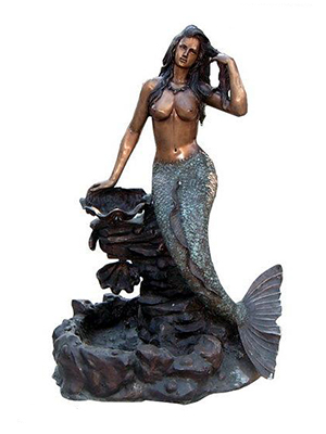 Mermaid on Rock Fountain