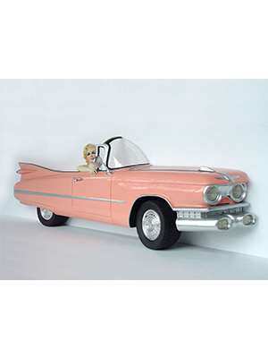 Pink Cadillac Car Wall Decor with Actress - Click Image to Close