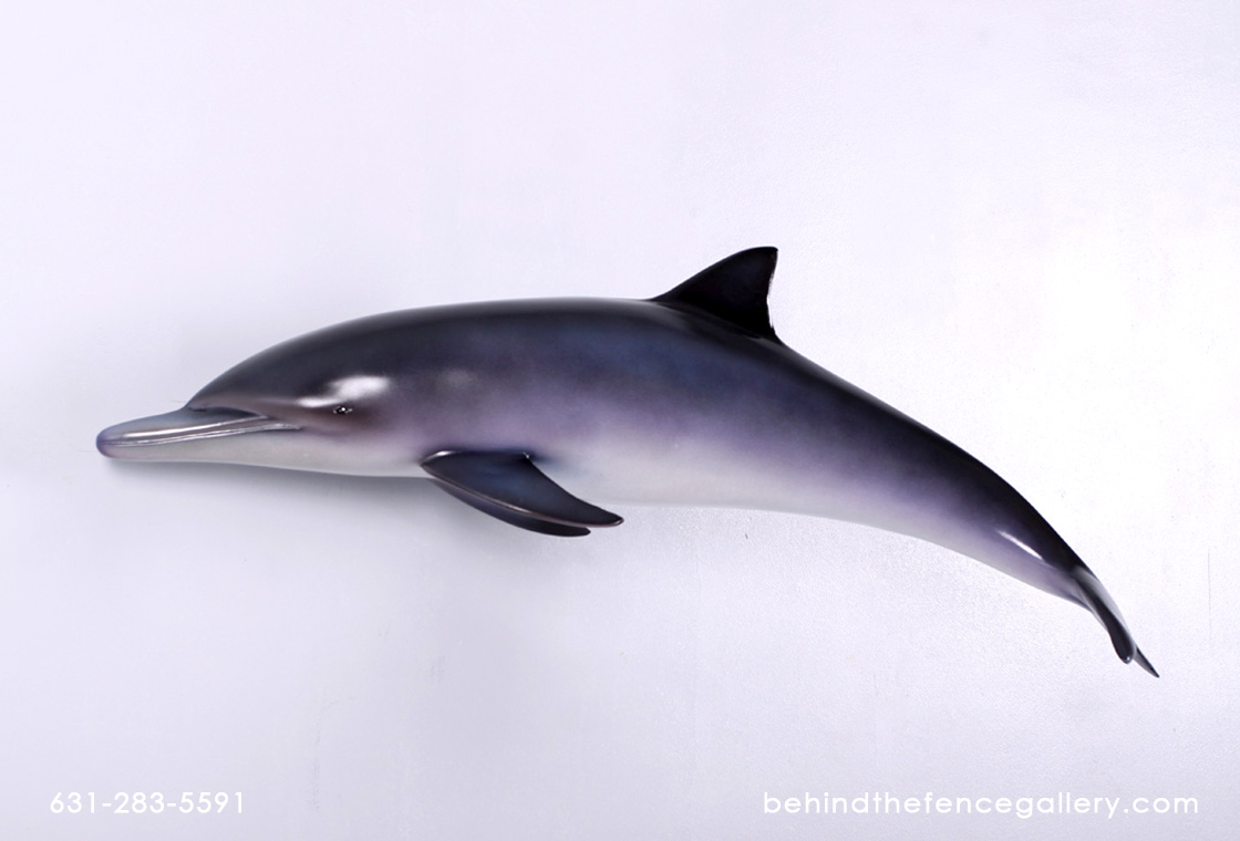 Dolphin Wall Hanging Mount Statue - Click Image to Close