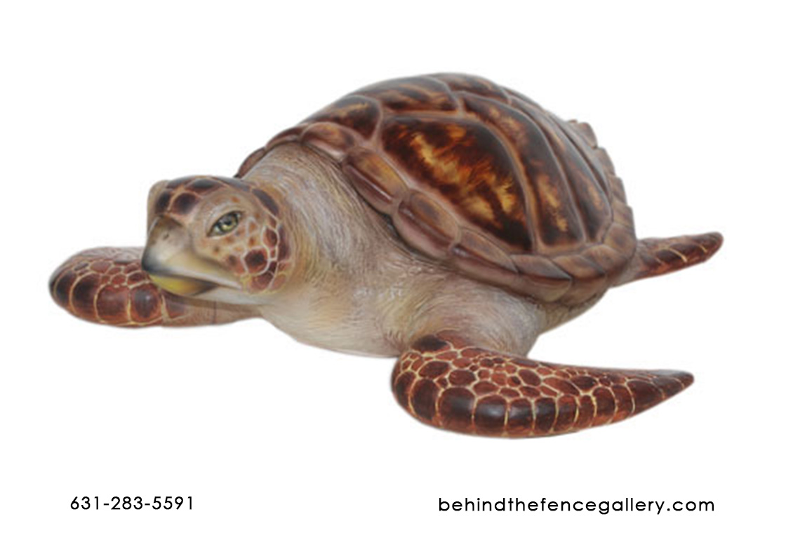 Hawksbill Sea Turtle Statue - Click Image to Close