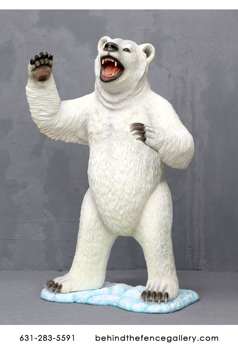 Polar Bear Standing Statue - Click Image to Close