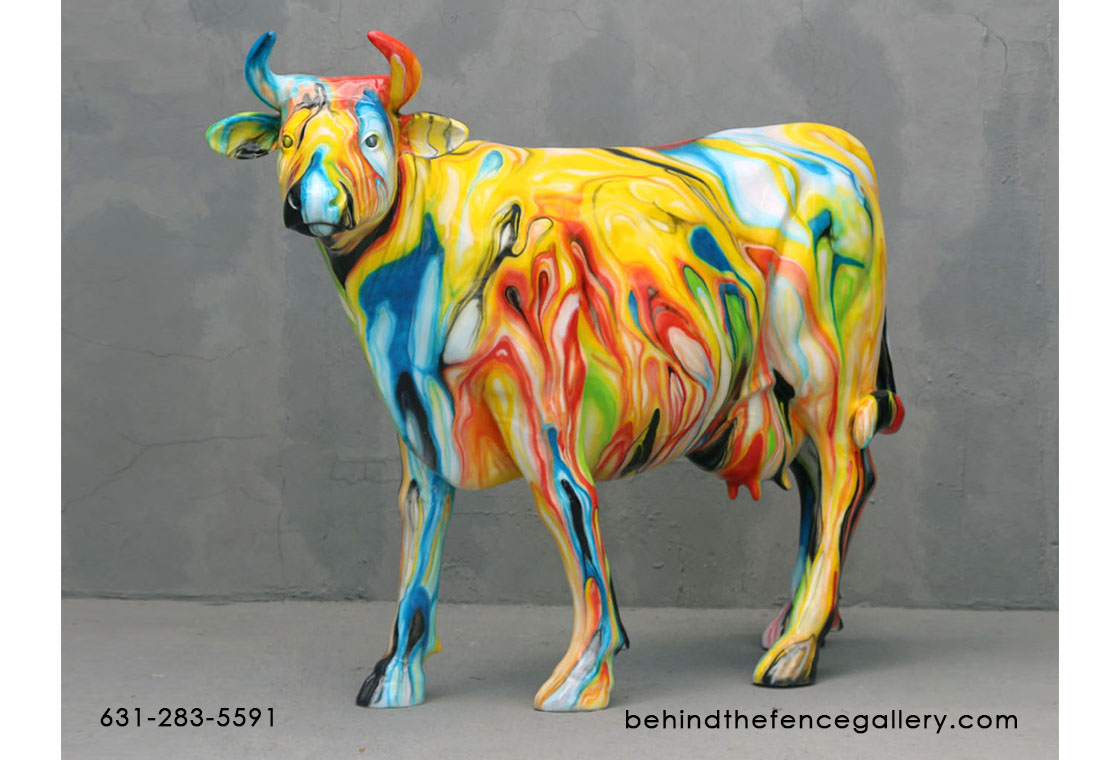 Popart Cow Statue - Click Image to Close