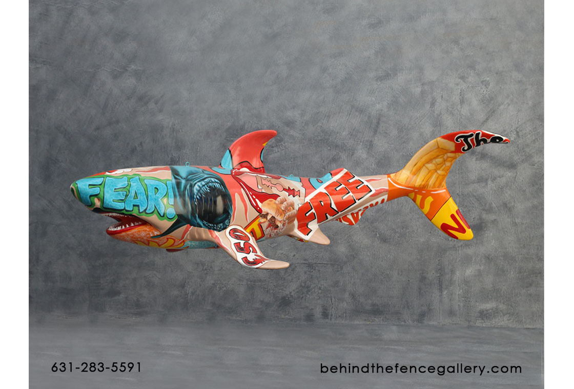 Popart Shark Statue - Click Image to Close