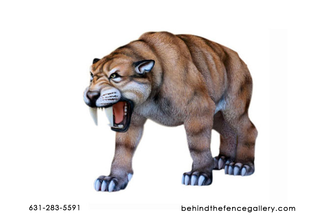 Saber Toothed Tiger Statue - Click Image to Close