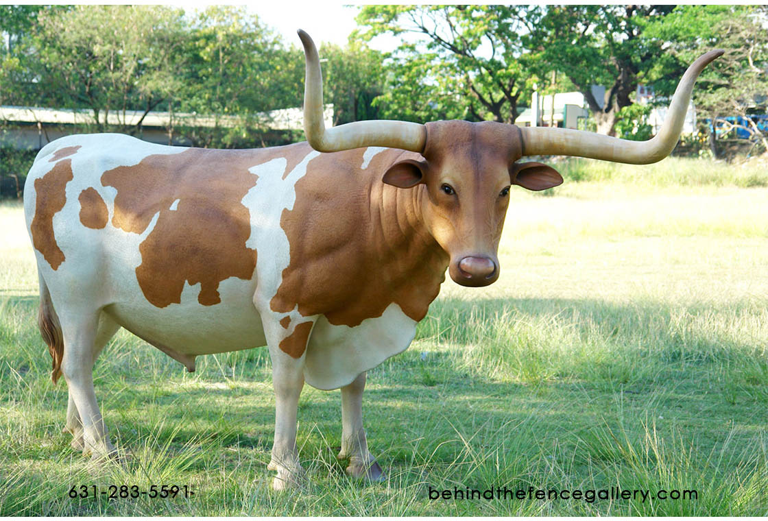 Texas Longhorn Steer Statue - Click Image to Close