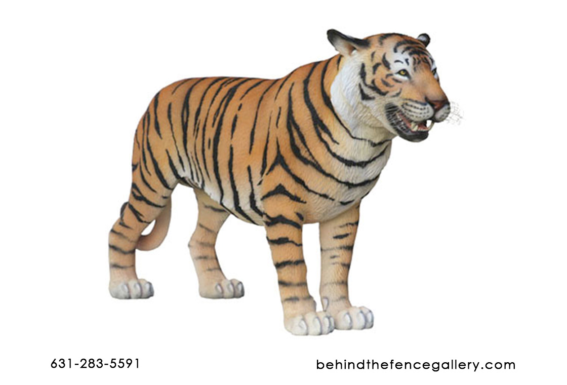 Tiger Standing Statue - Click Image to Close