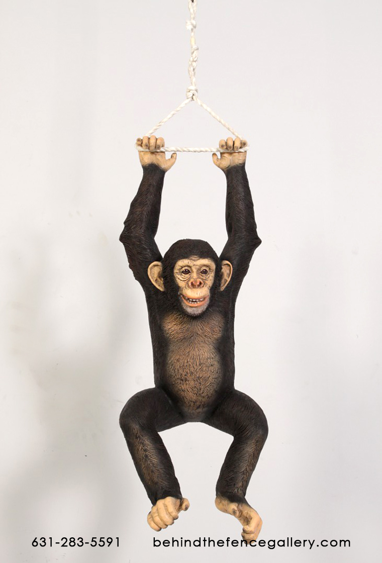Monkey Statue Hanging Chimpanzee - Click Image to Close