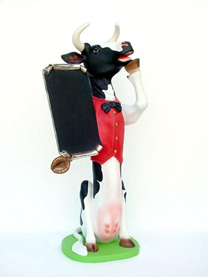 Crazy Waiter Cow (with or without Horns) - Click Image to Close