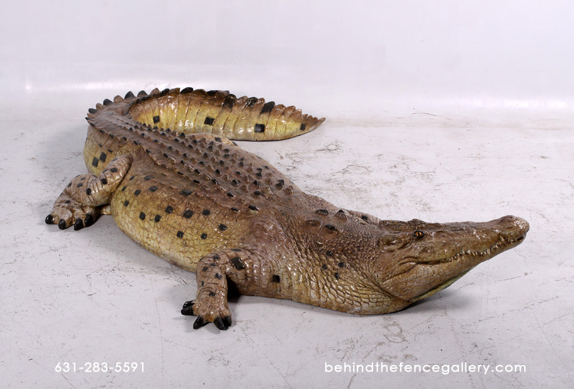 Crocodile 12ft. Statue - Click Image to Close