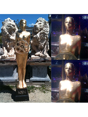 Custom Finished Gold Award statue - Click Image to Close